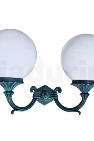Lampe de jardin avec 2 lumières en acrylique et structure en aluminium - Trovanero Quantité Limitée