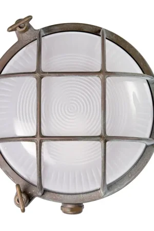 Dernière Chance Lampe décorative d'extérieur en laiton avec verre opale/transparent - Sirène