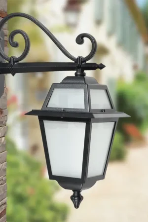 Livraison Express Lanterne d'extérieur en aluminium anthracite et verre fabriquée en Italie - Elric