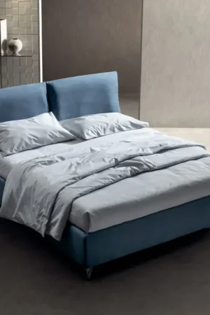 Lit Double 160x190 avec Coussins qui Enveloppent Toute la Tête de Lit - Charme Commander Vite