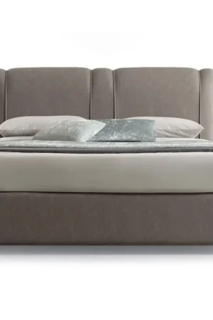 Acheter Direct Lit double moderne avec coffre en cuir ignifuge - Ania