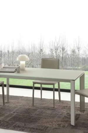 Table à Manger Extensible, Plateau en Verre Tempré – Faleria Satisfait Ou Remboursé