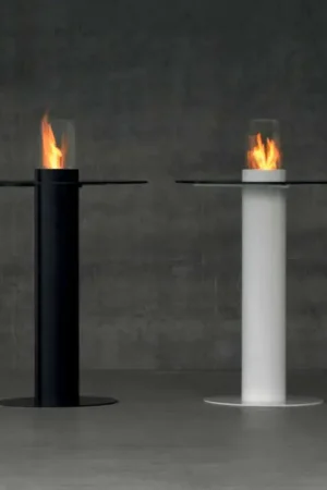Table pour extérieur avec cheminée au bioéthanol Dean – Table Quantité Limitée