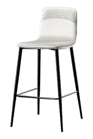 Tabouret de design moderne et élégant en velours coloré et métal - Bizet Vente Directe