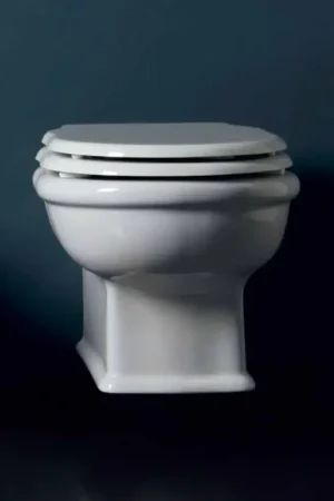 Prix Promo Vase de toilette design de 54x36 cm en céramique blanche suspendu, Style, fabriqué en Italie
