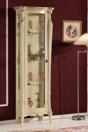 Promotion Vitrine de salon en bois de luxe 1 porte Made in Italy - Cambrige