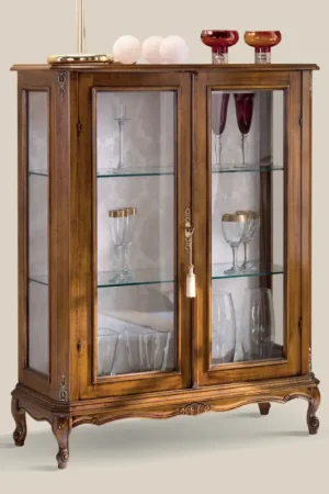 Vitrine de salon en bois de noyer Bassano Made in Italy - Ronald Solde