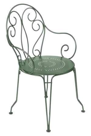 FERMOBLot de 2 Fauteuils Empilables Montmartre en Acier-Cactus Paiement Sécurisé