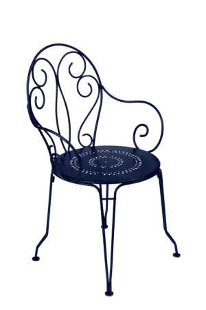 Commande En Gros FERMOBLot de 2 Fauteuils Empilables Montmartre en Acier-Bleu Abysse