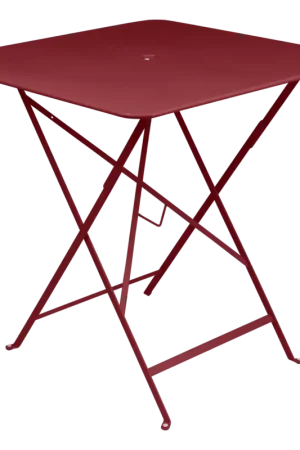 FERMOBTable Carrée Pliante 71 x 71 cm Bistro en Acier-Piment Dernier Modèle