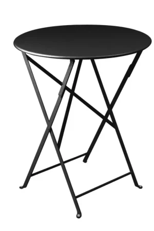Prix Réduit FERMOBTable Ronde Pliante Ø60 cm Bistro en Acier-Réglisse