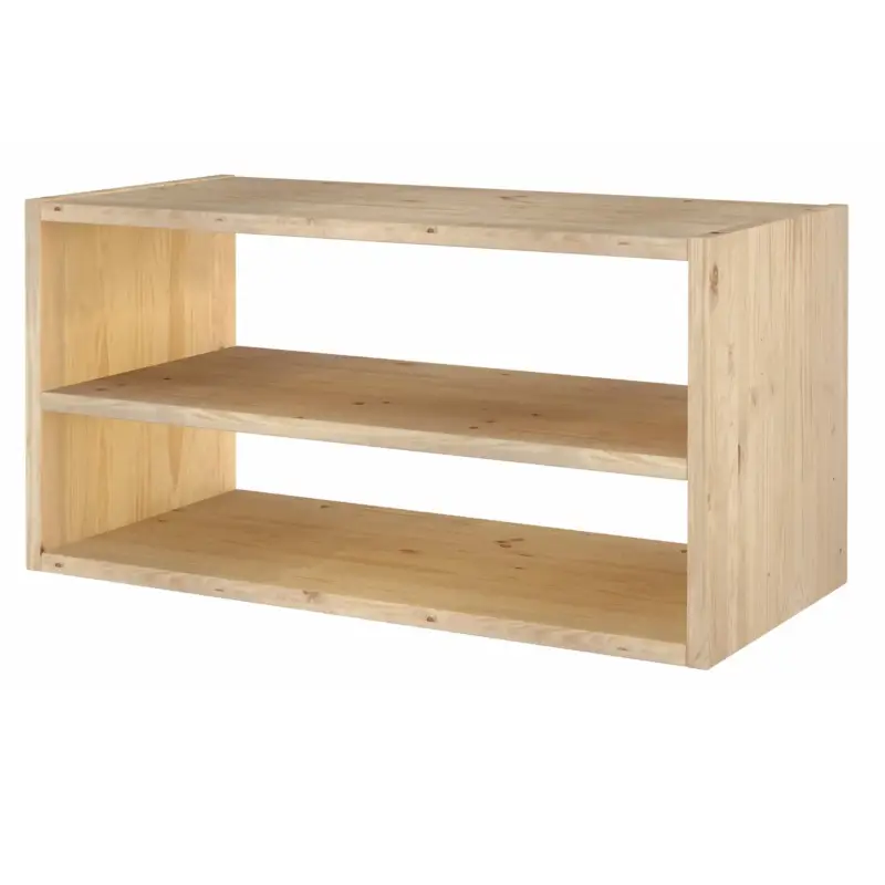 Top Vente Etagère bois massif 2 cases horizontales Elio