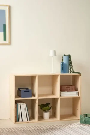 Etagère bois massif 2x3 cases Elio Remise