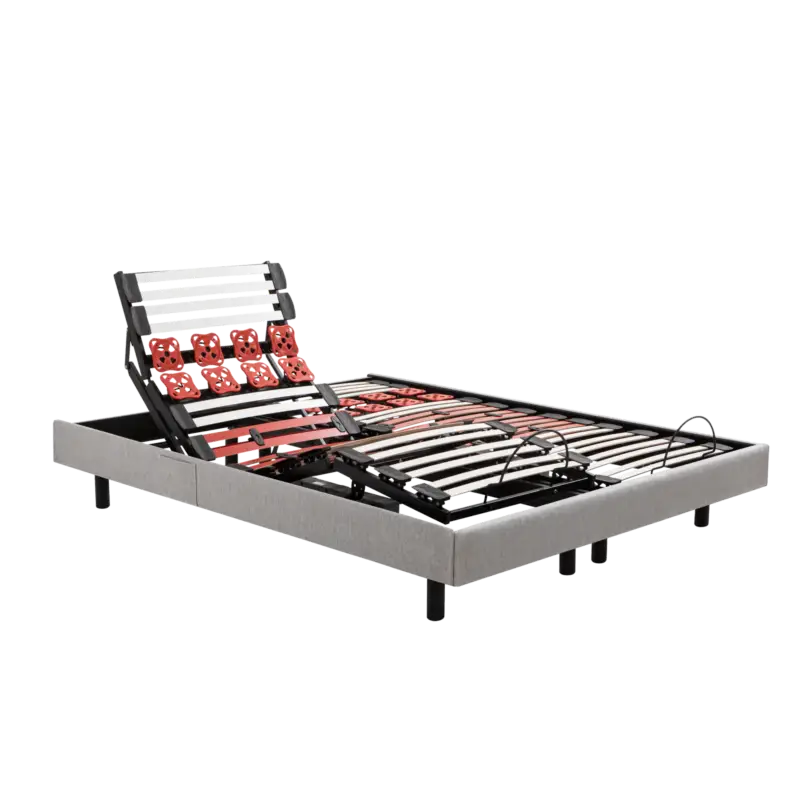 Nouvelle Collection EPEDASommier électrique 15 cm Escapade-Gris Impérial -2 x 80 x 200 cm