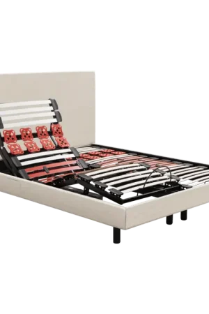EPEDAEnsemble sommier électrique et tête de lit Escapade-Lin -2 x 80 x 200 cm Remise