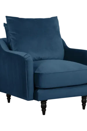 Expédition Rapide Fauteuil velours Olie-Bleu