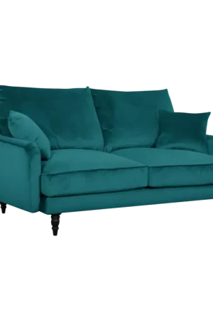Achetez Aujourd'hui Canapé velours Olie-Bleu paon -2 places