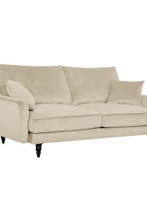 Canapé velours Olie-Ecru -3 places Top Vente