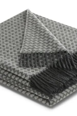 Vente Directe BIEDERLACKPlaid cachemire laine 130 x 170 cm Barbara-Anthracite