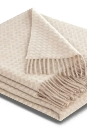 BIEDERLACKPlaid cachemire laine 130 x 170 cm Barbara-Beige Super Prix