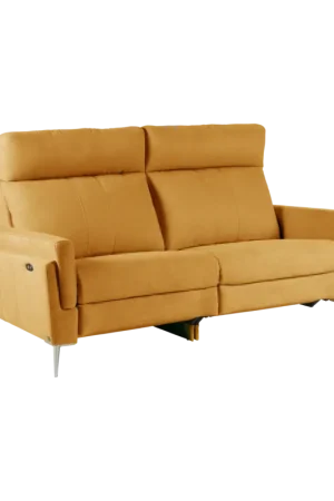 Canapé relax électrique tissu Boston-Moutarde -3 places Dernière Chance