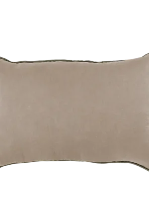 Retour Gratuit Coussin lin passepoil Carly-Lin/Vert -40 x 60 cm