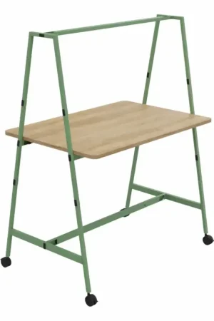 Jusqu'à Épuisement Des Stocks BURONOMICTable de travail collaborative mobile Alto-Vert Amande -Largeur 140 cm