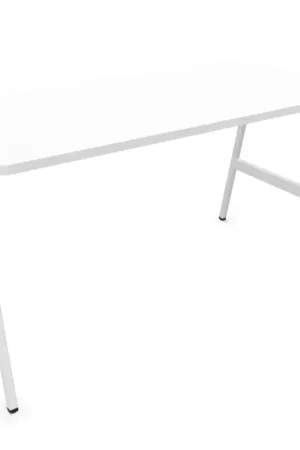 BURONOMICBureau Alto-Blanc / Pieds Blancs -140 x 70 cm Expédition Rapide