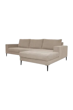 Bon Plan Canapé d'angle tissu Morgan-Beige -Canapé angle droit