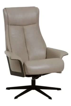 Commander Maintenant Fauteuil relax cuir Evan-Beige