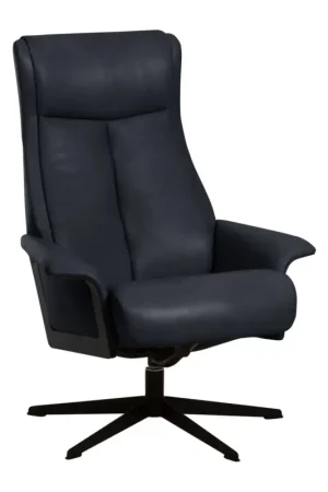 Dernière Chance Fauteuil relax cuir Evan-Noir