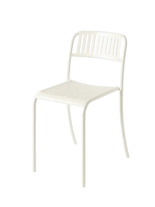 Vente Directe TOLIXChaise lames Patio-Blanc Perlé