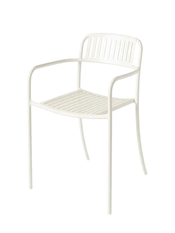 Produit De Marque TOLIXFauteuil lames Patio-Blanc Perlé