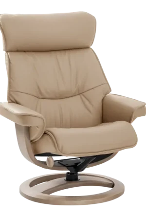 Fauteuil relax cuir Eden-Beige Dernier Modèle