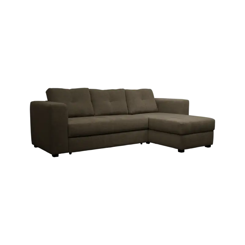 Nouvel Arrivage Canapé d'angle convertible et réversible tissu Pyram-Vert