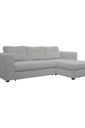 Prix Bas Canapé d'angle convertible et réversible tissu Pyram-Gris