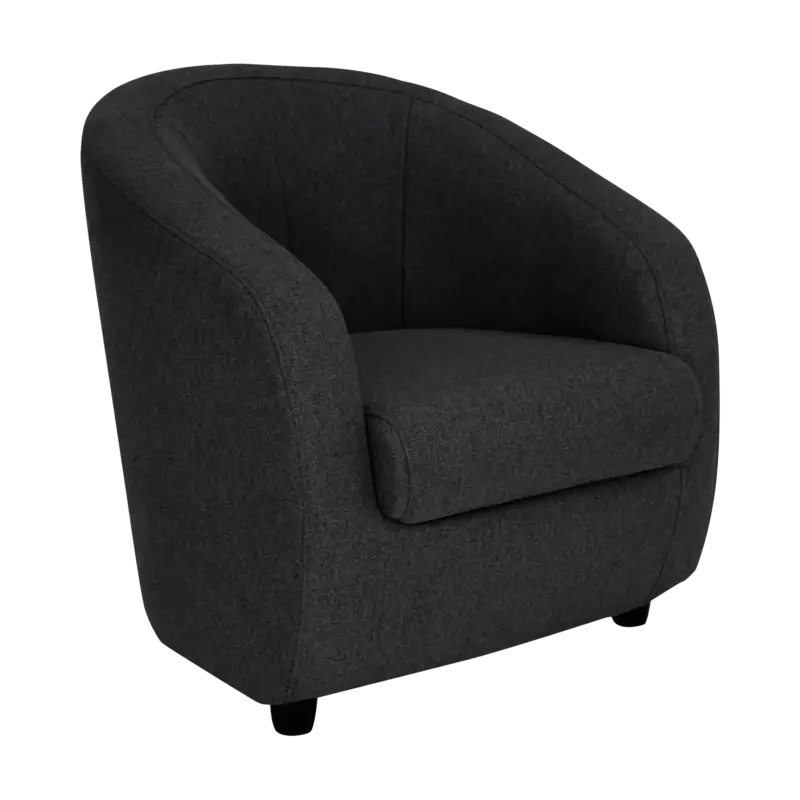 Fauteuil tissu Colin-Noir Prix Bas