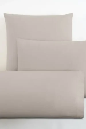 Acheter Direct LASA HOMETaie d'oreiller coton flanelle Livia-Lin -65 x 65 cm