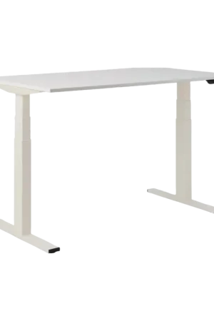 MAKIBABureau électrique assis-debout ergonomique Marley-Plateau Blanc/Pieds blancs -140 x 80 cm Super Prix