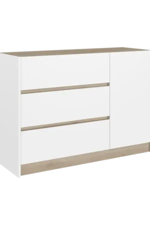 Commode 3 tiroirs décor bois Palerme Paiement Sécurisé