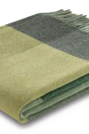 BIEDERLACKPlaid laine et cachemire à carreaux Clarence-Vert -130 x 170 cm Expédié Aujourd'hui