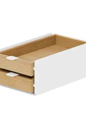 OAKYWOODPetit tiroir modulable-Chêne/Base Blanche -Double Offre Du Jour