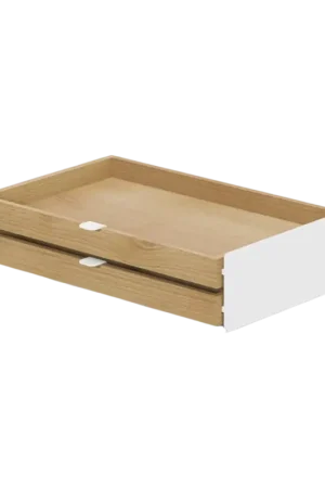 OAKYWOODGrand tiroir modulable-Chêne/Base Blanche -Double Meilleur Prix