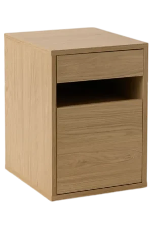 Offre Exclusive Caisson de bureau décor bois 1 tiroir 1 porte Simon