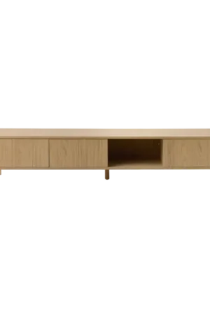 Meuble TV 3 portes décor bois Simon Expédition Rapide