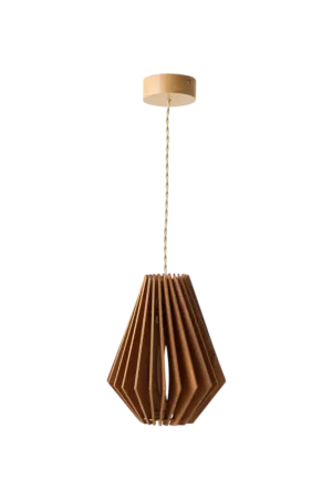 ATELIER LOUPIOTESuspension Ambre-Bois Noyer Haute Qualité